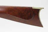 ENGRAVED Antique AMERICAN Half Stock .40 Percussion HOMESTEAD/HUNTING Rifle GAME GETTING Rifle w/W.H. BARNES/BOSTON Lock - 25 of 25