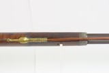 Mid-1800s Antique AMERICAN Half Stock Percussion HOMESTEAD/HUNTING Rifle
Engraved GAME GETTING .32 Caliber FRONTIER Rifle - 10 of 25