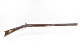 Mid-1800s Antique AMERICAN Half Stock Percussion HOMESTEAD/HUNTING Rifle
Engraved GAME GETTING .32 Caliber FRONTIER Rifle - 2 of 25