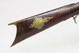 Mid-1800s Antique AMERICAN Half Stock Percussion HOMESTEAD/HUNTING Rifle
Engraved GAME GETTING .32 Caliber FRONTIER Rifle - 6 of 25