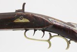 Mid-1800s Antique AMERICAN Half Stock Percussion HOMESTEAD/HUNTING Rifle
Engraved GAME GETTING .32 Caliber FRONTIER Rifle - 24 of 25