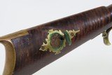 Mid-1800s Antique AMERICAN Half Stock Percussion HOMESTEAD/HUNTING Rifle
Engraved GAME GETTING .32 Caliber FRONTIER Rifle - 8 of 25