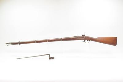 NEW HAMPSHIRE Militia Rifle-Musket Antique WHITNEY M1842 w/ BAYONET SCARCEPre-Civil War, Made c1857 - Image 7 of 25