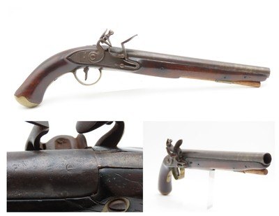 PRIVATEER Pattern Early American MILITARY/MILITIA Antique FLINTLOCK Pistol
Similar configuration to those made by JAMES JOSEPH HENRY