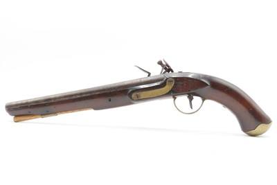 PRIVATEER Pattern Early American MILITARY/MILITIA Antique FLINTLOCK PistolSimilar configuration to those made by JAMES JOSEPH HENRY - Image 15 of 20