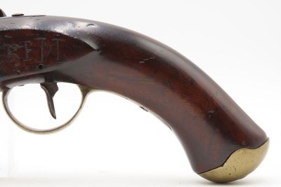 PRIVATEER Pattern Early American MILITARY/MILITIA Antique FLINTLOCK PistolSimilar configuration to those made by JAMES JOSEPH HENRY - Image 18 of 20