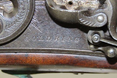 GOLDRING FLINTLOCK Martial Pistol Engraved Antique .65 Caliber Birmingham Full Size Flintlock in a Martial Caliber! - Image 6 of 17