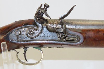GOLDRING FLINTLOCK Martial Pistol Engraved Antique .65 Caliber Birmingham Full Size Flintlock in a Martial Caliber! - Image 4 of 17