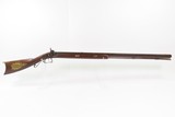 Mid-1800s Antique AMERICAN Half Stock Percussion HOMESTEAD Rifle REAMSTOWN P.S. JUSTICE Lock GAME GETTING Rifle w/SET TRIGGER - 2 of 25