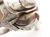 Engraved BELGIAN .32 Self-Defense DA Revolver C&R NICKEL PLATED & BONE GRIP Early 20th Century CONCEAL & CARRY Revolver - 13 of 18