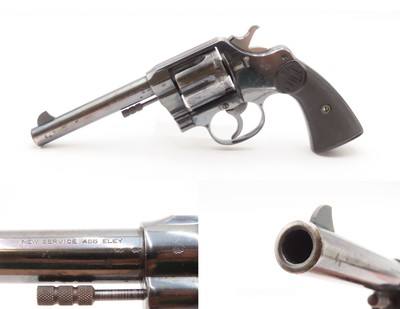 1914 mfr. COLT NEW SERVICE .455 ELEY Double Action C&R 6-SHOT Revolver WWI
BRITISH PROOFED GREAT WAR SIDEARM