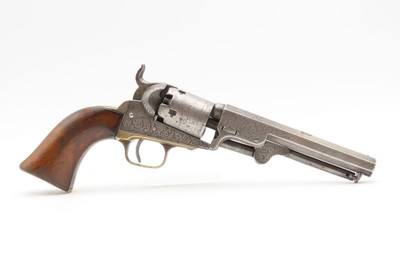 FACTORY ENGRAVED Antique Pre-CIVIL WAR COLT M1849 Perc. POCKET Revolver1852 Civil War Era Revolver Used into the WILD WEST - Image 2 of 18