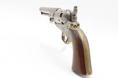 FACTORY ENGRAVED Antique Pre-CIVIL WAR COLT M1849 Perc. POCKET Revolver1852 Civil War Era Revolver Used into the WILD WEST - Image 18 of 18