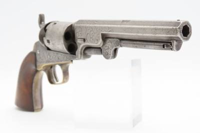FACTORY ENGRAVED Antique Pre-CIVIL WAR COLT M1849 Perc. POCKET Revolver1852 Civil War Era Revolver Used into the WILD WEST - Image 17 of 18
