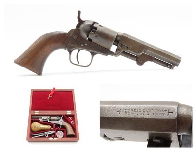 CASED ANTEBELLUM Pre-CIVIL WAR Antique COLT M1849 .31 Perc. POCKET Revolver WILD WEST/FRONTIER SIX-SHOOTER with ACCESSORIES
