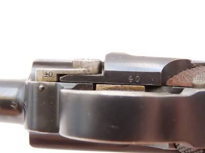 DWM BLANK CHAMBER 7.65mm Semi-Auto P.08 German POLICE LUGER C&R w/HOLSTER1930-34 Mfg. “CROWN/N” Proofed w/HOLSTER Pre-WWII - Image 18 of 23
