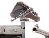 DWM BLANK CHAMBER 7.65mm Semi-Auto P.08 German POLICE LUGER C&R w/HOLSTER
1930-34 Mfg. “CROWN/N” Proofed w/HOLSTER Pre-WWII - 1 of 23