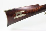 LANCASTER, PENNSYLVANIA Antique GOMPF Long Rifle GERMAN SILVER DOG BACK ACTION Engraved GAME GETTING Homestead Rifle - 6 of 25