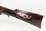 LANCASTER, PENNSYLVANIA Antique GOMPF Long Rifle GERMAN SILVER DOG BACK ACTION Engraved GAME GETTING Homestead Rifle - 25 of 25