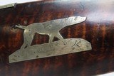 LANCASTER, PENNSYLVANIA Antique GOMPF Long Rifle GERMAN SILVER DOG BACK ACTION Engraved GAME GETTING Homestead Rifle - 8 of 25