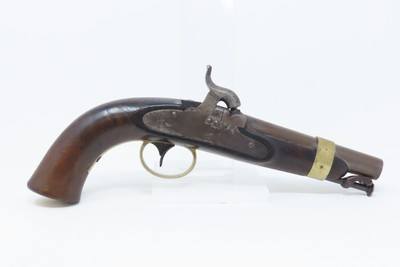 SCARCE U.S. NAVY Model 1842 BOXLOCK Pistol by AMES .54 USN 1844 Antique 1 of only 2,000, Dated Pre-MEXICAN-AMERICAN WAR - Image 2 of 20