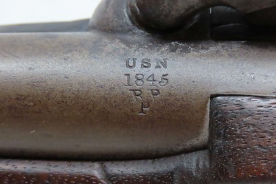 SCARCE U.S. NAVY Model 1842 BOXLOCK Pistol by AMES .54 USN 1844 Antique 1 of only 2,000, Dated Pre-MEXICAN-AMERICAN WAR - Image 11 of 20