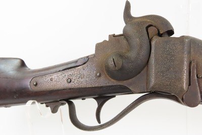 1860s CIVIL WAR /WILD WEST Antique SHARPS New Model 1859 PERCUSSION RifleU.S. MILITARY Pattern Rifle & LEATHER SLING - Image 6 of 21