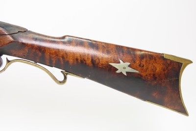 1850s Antique SUPERPOSED LOAD Two Shot PERCUSSION Homestead/Hunting RifleSINGLE BARREL with TWO SEPARATE IGNITION CHAMBERS - Image 19 of 21