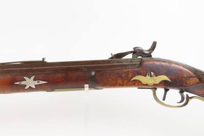 1850s Antique SUPERPOSED LOAD Two Shot PERCUSSION Homestead/Hunting RifleSINGLE BARREL with TWO SEPARATE IGNITION CHAMBERS - Image 18 of 21