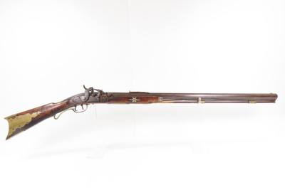 1850s Antique SUPERPOSED LOAD Two Shot PERCUSSION Homestead/Hunting Rifle
SINGLE BARREL with TWO SEPARATE IGNITION CHAMBERS