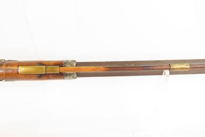 1850s Antique SUPERPOSED LOAD Two Shot PERCUSSION Homestead/Hunting RifleSINGLE BARREL with TWO SEPARATE IGNITION CHAMBERS - Image 8 of 21