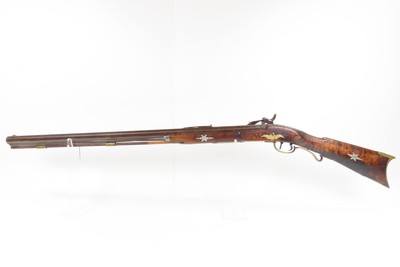 1850s Antique SUPERPOSED LOAD Two Shot PERCUSSION Homestead/Hunting RifleSINGLE BARREL with TWO SEPARATE IGNITION CHAMBERS - Image 15 of 21