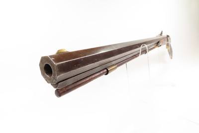 1850s Antique SUPERPOSED LOAD Two Shot PERCUSSION Homestead/Hunting RifleSINGLE BARREL with TWO SEPARATE IGNITION CHAMBERS - Image 20 of 21
