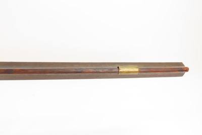 1850s Antique SUPERPOSED LOAD Two Shot PERCUSSION Homestead/Hunting RifleSINGLE BARREL with TWO SEPARATE IGNITION CHAMBERS - Image 7 of 21