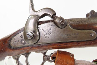 Scarce CIVIL WAR Union Antique E. ROBINSON U.S. M1861 Rifle-MUSKET w/SLING1863 Dated Contract Model “EVERYMAN’S RIFLE” Musket - Image 6 of 24
