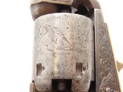 NICELY ENGRAVED Pre-CIVIL WAR Antique COLT M1849 Percussion POCKET Revolver ANTEBELLUM Wild West SIX-SHOOTER Made In 1857 - Image 12 of 22