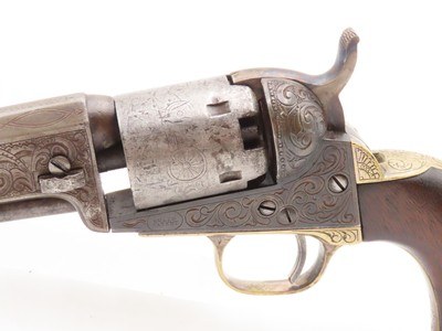 NICELY ENGRAVED Pre-CIVIL WAR Antique COLT M1849 Percussion POCKET Revolver ANTEBELLUM Wild West SIX-SHOOTER Made In 1857 - Image 3 of 22