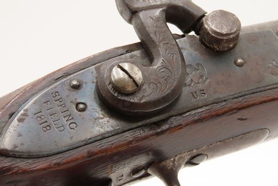 RARE Antique U.S. SPRINGFIELD M1817 Pistol with DETACHABLE SHOULDER STOCKDESIREABLE! 1 of ONLY 1,000 Made & DATED 1818 - Image 8 of 25