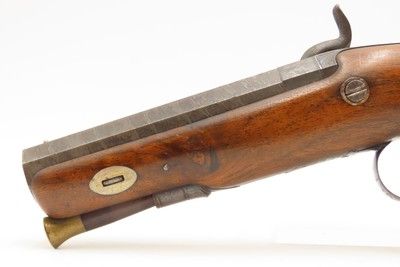 CASED PAIR of ENGRAVED Antique WHEELER & SON of London PERCUSSION Pistols1830s-40s ENGLISH SELF DEFENSE Handguns - Image 15 of 25