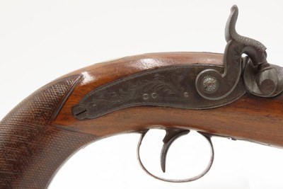 CASED PAIR of ENGRAVED Antique WHEELER & SON of London PERCUSSION Pistols1830s-40s ENGLISH SELF DEFENSE Handguns - Image 20 of 25