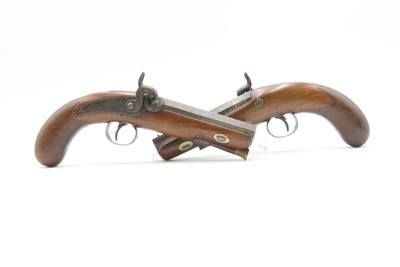 CASED PAIR of ENGRAVED Antique WHEELER & SON of London PERCUSSION Pistols1830s-40s ENGLISH SELF DEFENSE Handguns - Image 3 of 25