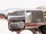 1918/1920 Dual Dated WORLD WAR I DWM Semi-Auto 9mm LUGER Pistol w/HOLSTER
IMPERIAL GERMAN WWI Military Sidearm - 8 of 24