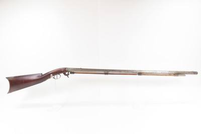 NEW HAMPSHIRE Made D.H. HILLIARD .52 Underhammer Percussion FRONTIER Rifle SILVER INLAID New England HOMESTEAD/HUNTING Rifle