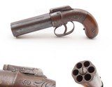GOLD RUSH Era ALLEN & THURBER Antique WORCHESTER Period PEPPERBOX Revolver
ENGRAVED First DA Revolving Percussion Pistol