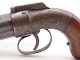 GOLD RUSH Era ALLEN & THURBER Antique WORCHESTER Period PEPPERBOX Revolver
ENGRAVED First DA Revolving Percussion Pistol - 4 of 15