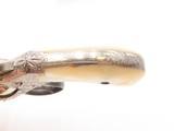 PERIOD NEW YORK ENGRAVED Antique Smith & Wesson .32 DA Revolver PEARL GRIPS Beautiful NICKEL and GOLD PLATED Self Defense Gun - 9 of 16