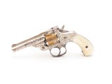 PERIOD NEW YORK ENGRAVED Antique Smith & Wesson .32 DA Revolver PEARL GRIPS Beautiful NICKEL and GOLD PLATED Self Defense Gun - 12 of 16