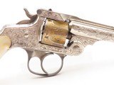 PERIOD NEW YORK ENGRAVED Antique Smith & Wesson .32 DA Revolver PEARL GRIPS Beautiful NICKEL and GOLD PLATED Self Defense Gun - 5 of 16