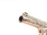 PERIOD NEW YORK ENGRAVED Antique Smith & Wesson .32 DA Revolver PEARL GRIPS Beautiful NICKEL and GOLD PLATED Self Defense Gun - 7 of 16