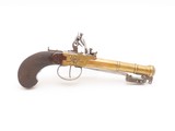 ENGRAVED Antique EUROPEAN Light FLINTLOCK Brass Pocket Pistol SNAP BAYONET
CANNON BARREL Concealed Carry SELF DEFENSE Handgun - 13 of 18